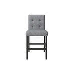 5 Piece Counter Height Wood Dining Set With Rectangle Table And 4 Upholstered High-Back Chairs - 35.4x35.4x36in