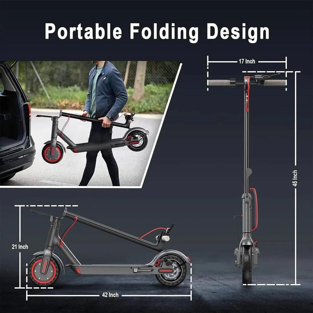 Roinside Electric Scooter, 8.5 in Solid Tires, 350W, 19 MPH, 21-23 Miles - UP12 Plus
