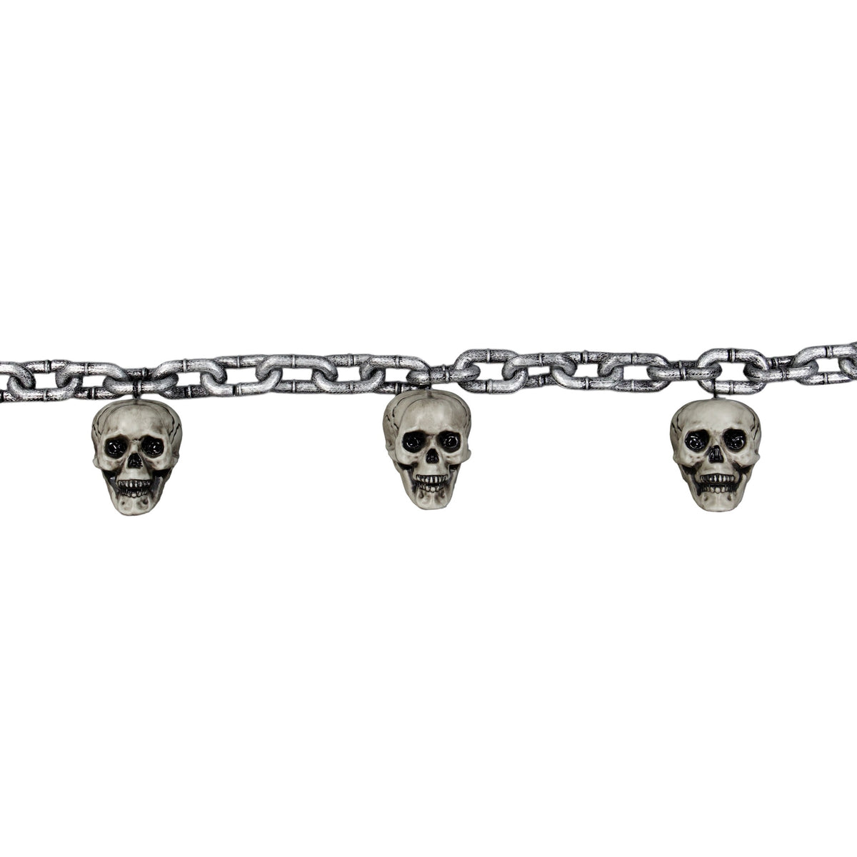 Skull Chain Decoration, Silver, 6', Halloween by Way To Celebrate