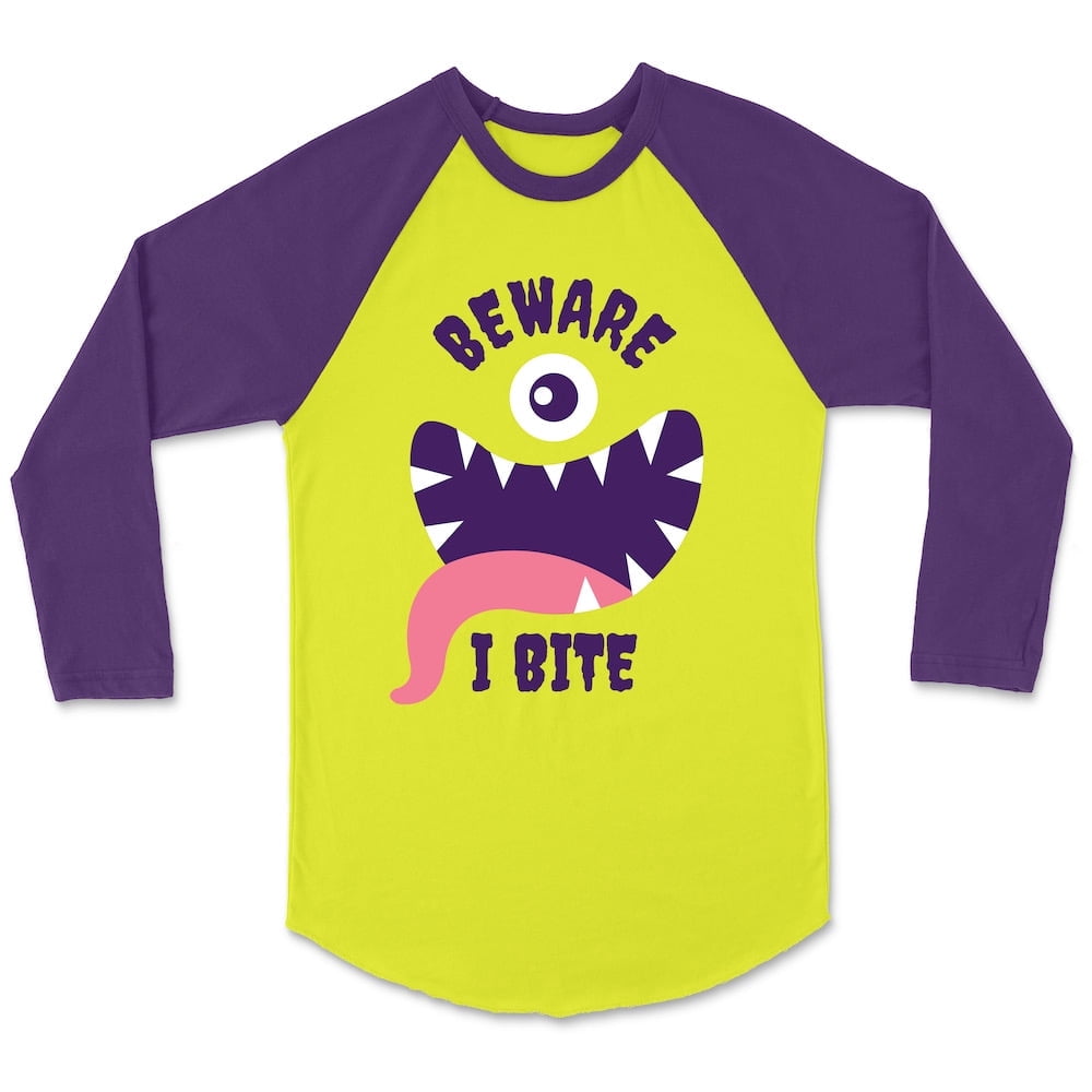 I Bite Monster Halloween Long Sleeve T-Shirt Boy's Toddler 2T
