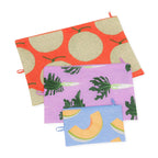 Baggu Recycled Nylon Go Pouches, Set Of 3, Japanese Produce