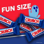 CRUNCH Fun Size Candy Bars, Chocolate Halloween Candy Bulk, 10 oz Bag