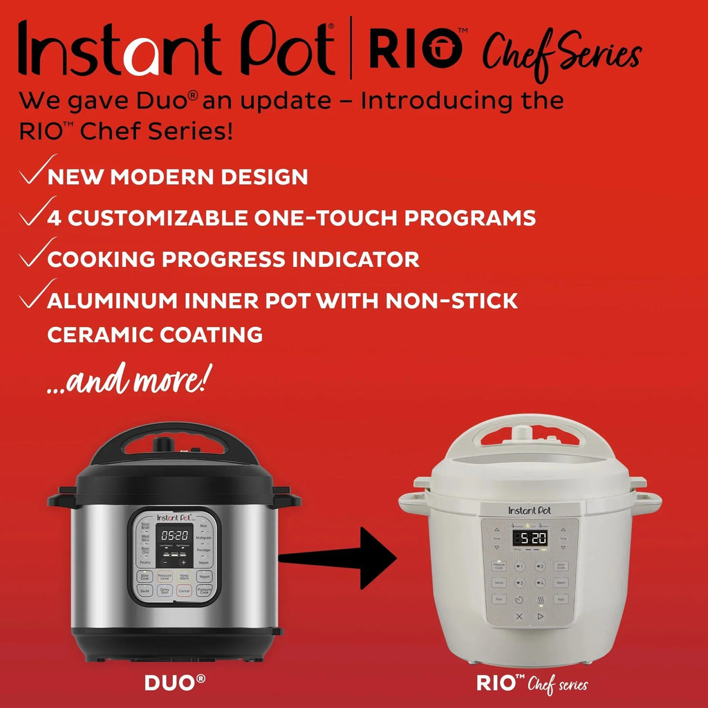 Instant Pot 6QT RIO Chef Series 7-in-1 Multi-Cooker, Black