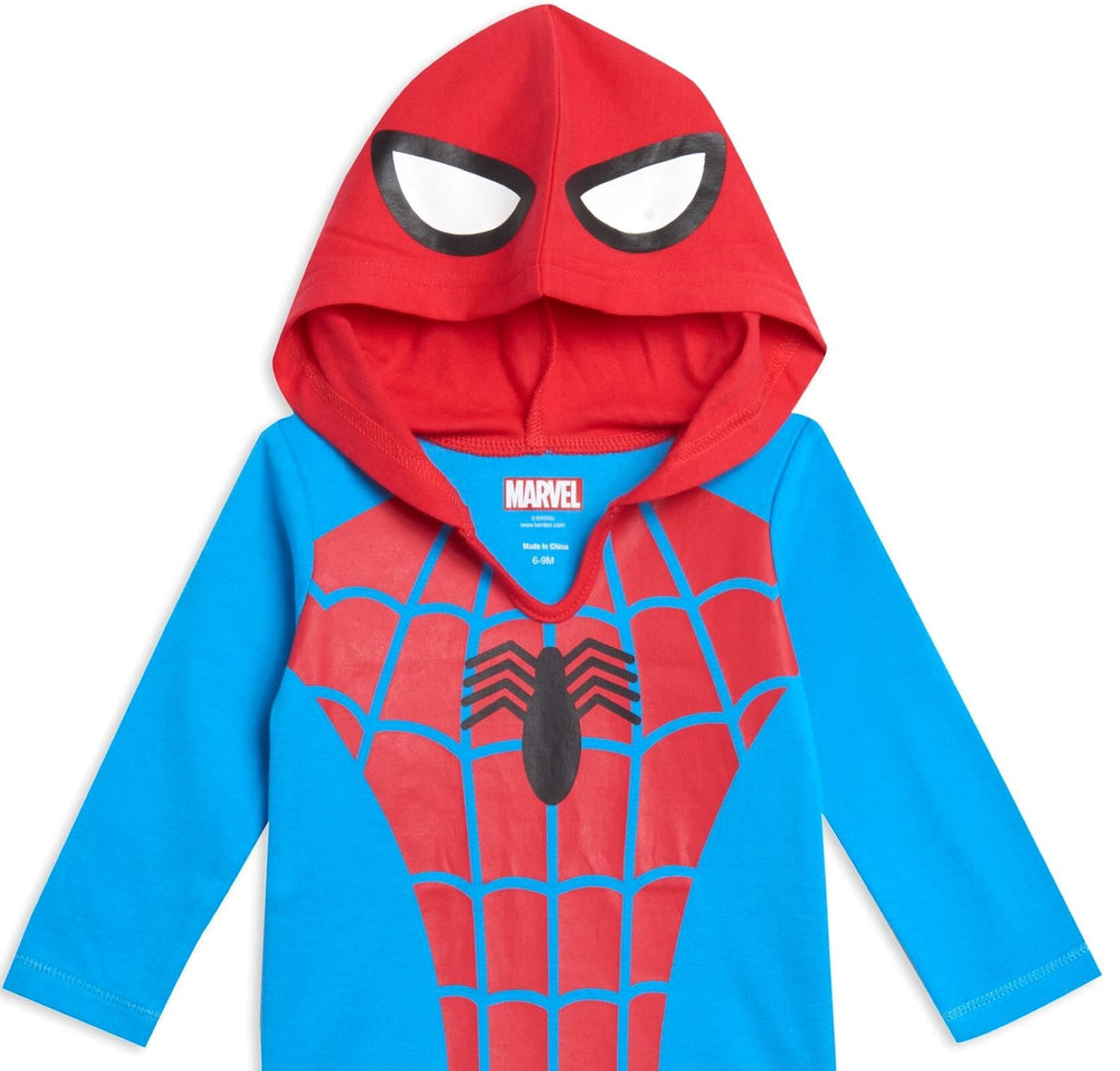 Marvel Avengers Spider-Man Captain America Hulk Infant Baby Boys 3 Pack Cosplay Bodysuits Newborn to Infant