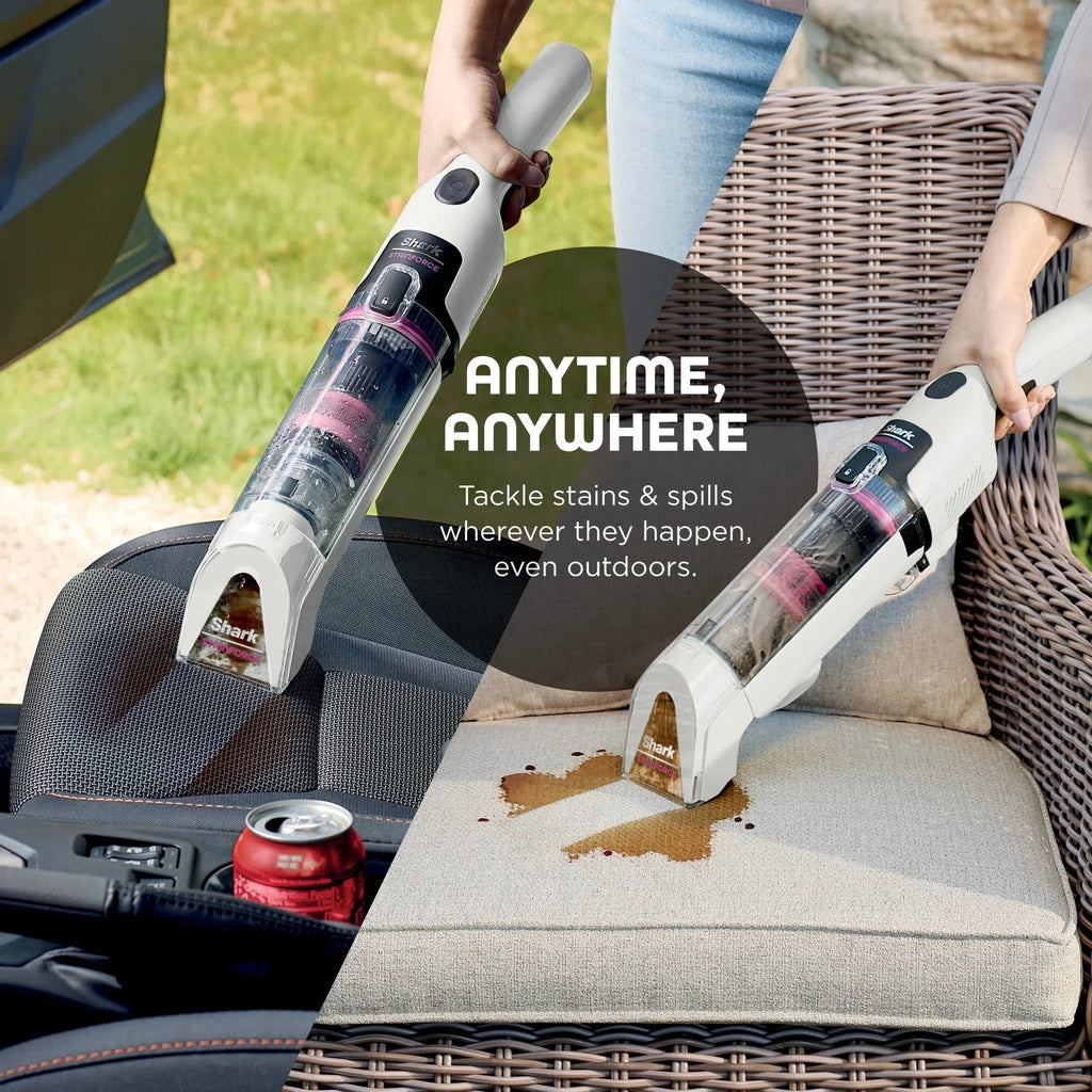 Shark Cordless Portable Spot, Stain, And Odor Remover System With Storage Caddy And Full-Size Cleaning Solution, White - HX100