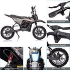 Kids Electric Dirt Bike 36V 350W, 15.5 MPH, Age 8-16, 175 lbs Max Load