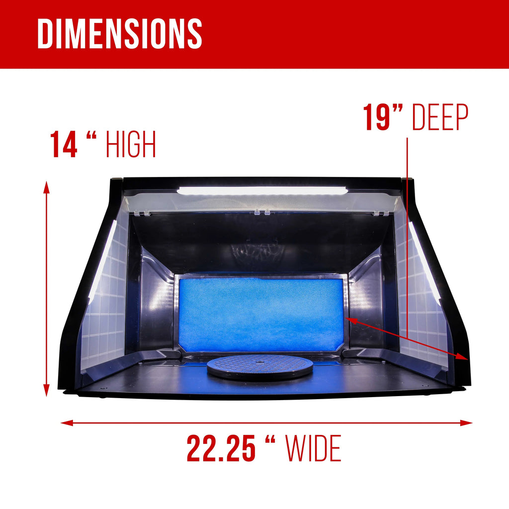 Master Airbrush Dual Fan Hobby Airbrush Spray Booth Kit With LED Lights And 5.6 Feet Exhaust Hose