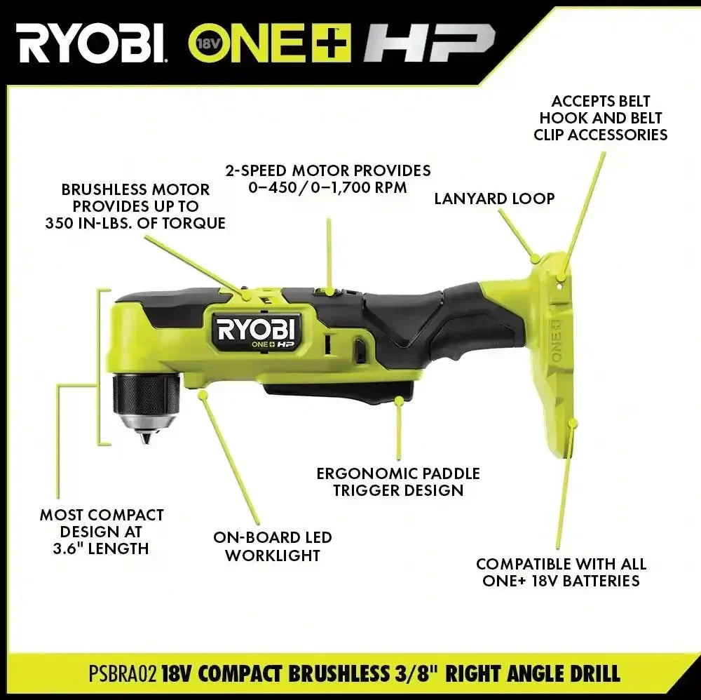 RYOBI 18V ONE+ HP Compact Brushless 6-Tool Combo Kit