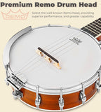 Vangoa 26 Inch Mini Travel Banjo With Remo Head And Beginner Kit