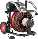 VEVOR Drain Cleaner Machine 100FT x 1/2 Inch, 550W, 8 Cutters, Red + Black