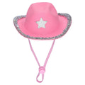 Vibrant Life Halloween Cowboy Hat Costume for Dogs and Cats, Pink