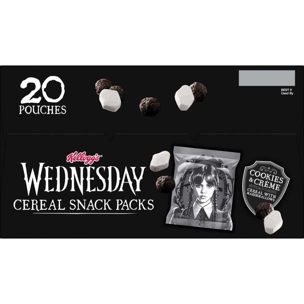 Kellogg's Cookies and Crème with Marshmallows Cereal Pouches, Whole Grain, 9 oz, 20 Count