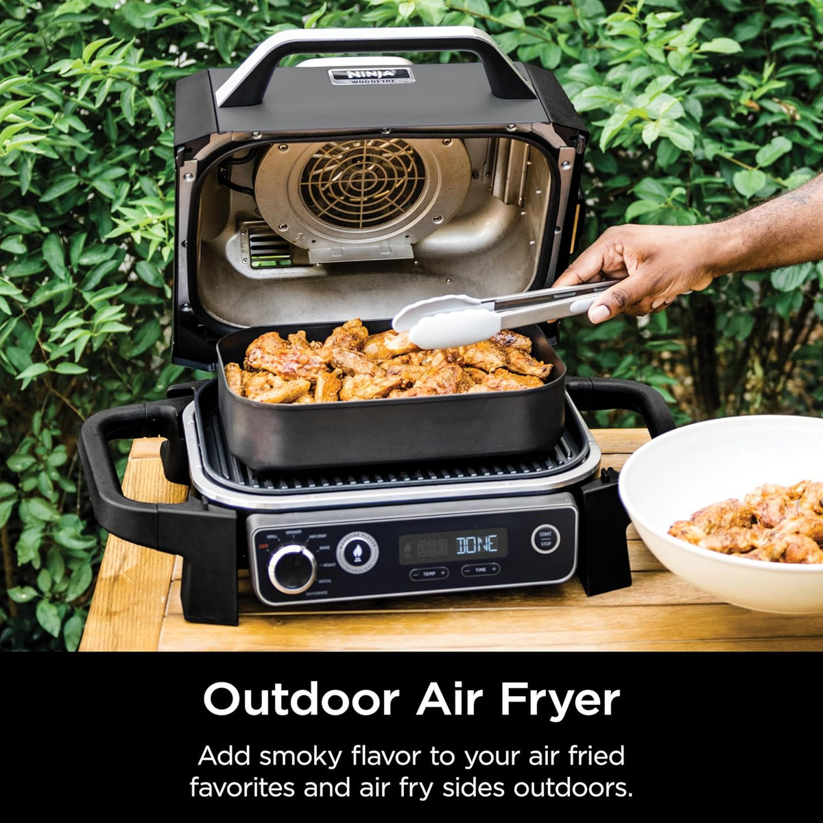 Ninja Woodfire 7-in-1 141-sq-in Outdoor Electric Grill, Smoker & Air Fryer - OG701