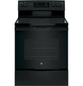 GE 30 Freestanding Electric Range, Black Dual-Element Cooktop, Convection Oven, Self-Cleaning