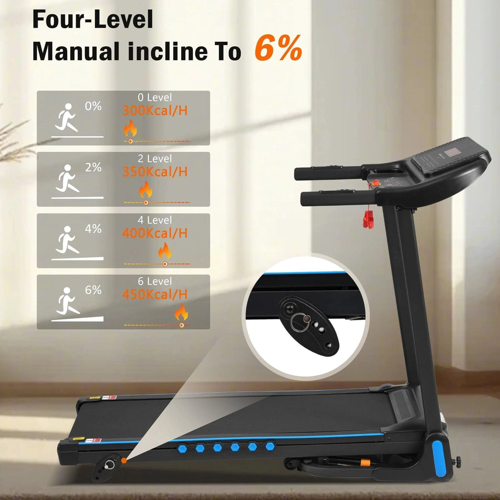 VLDTDRDI Folding Treadmill 500 LBS 3.5 HP 10 MPH With Incline