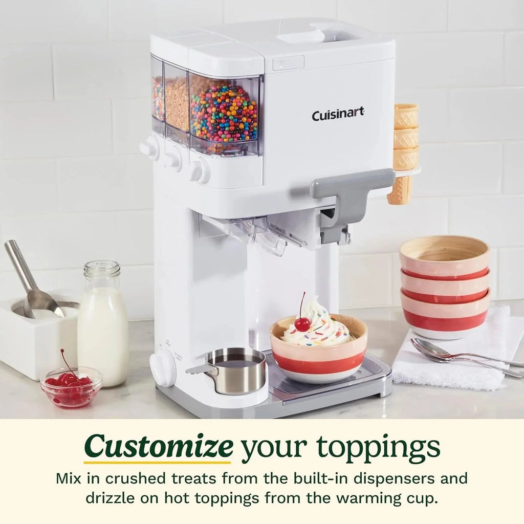Cuisinart Soft Serve Ice Cream Maker, 1.5 Quarts, White - ICE-48