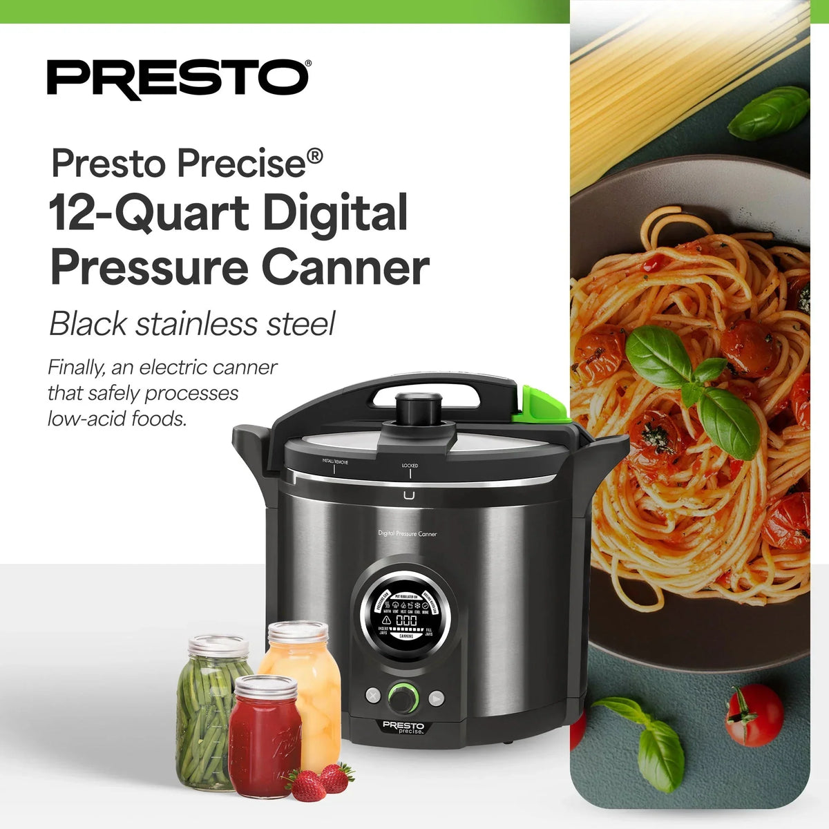 Presto Precise Digital Electric Pressure Canner, 12 Quarts - 02144