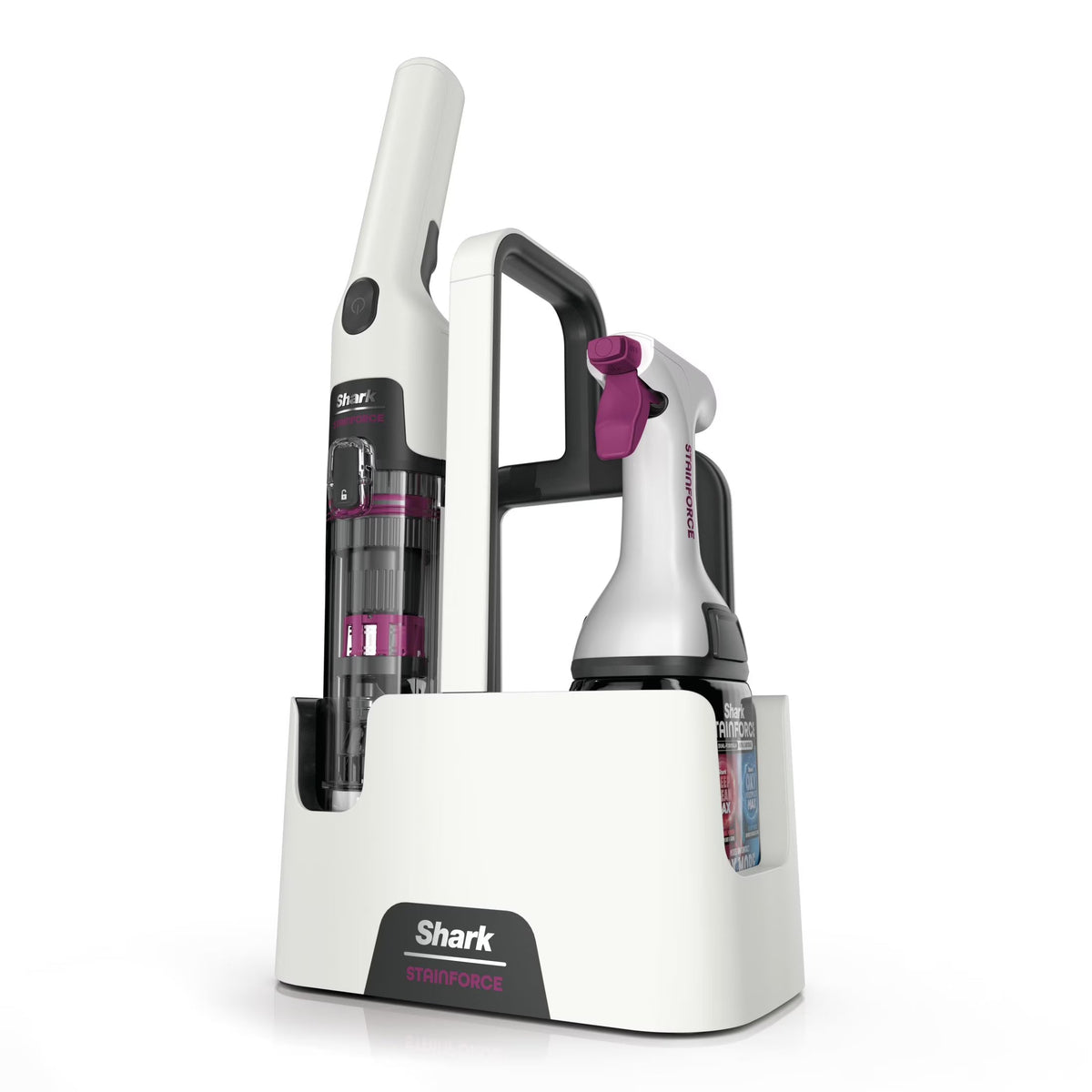 Shark Cordless Portable Spot, Stain, And Odor Remover System With Storage Caddy And Full-Size Cleaning Solution, White - HX100