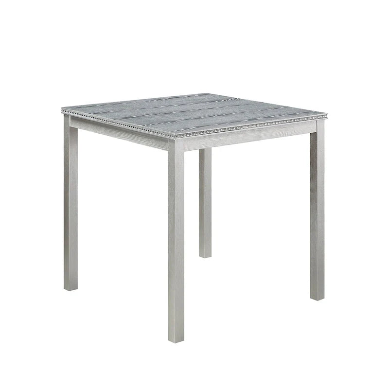 Modern 5-Piece Counter Height Dining Set With Square Table And 4 Upholstered Chairs