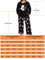 Homlouue Halloween Womens Plus Size Pajama Sets 2-Piece, Cute Ghost Print V-Neck Loungewear with Pockets, Soft Sleepwear for Holiday