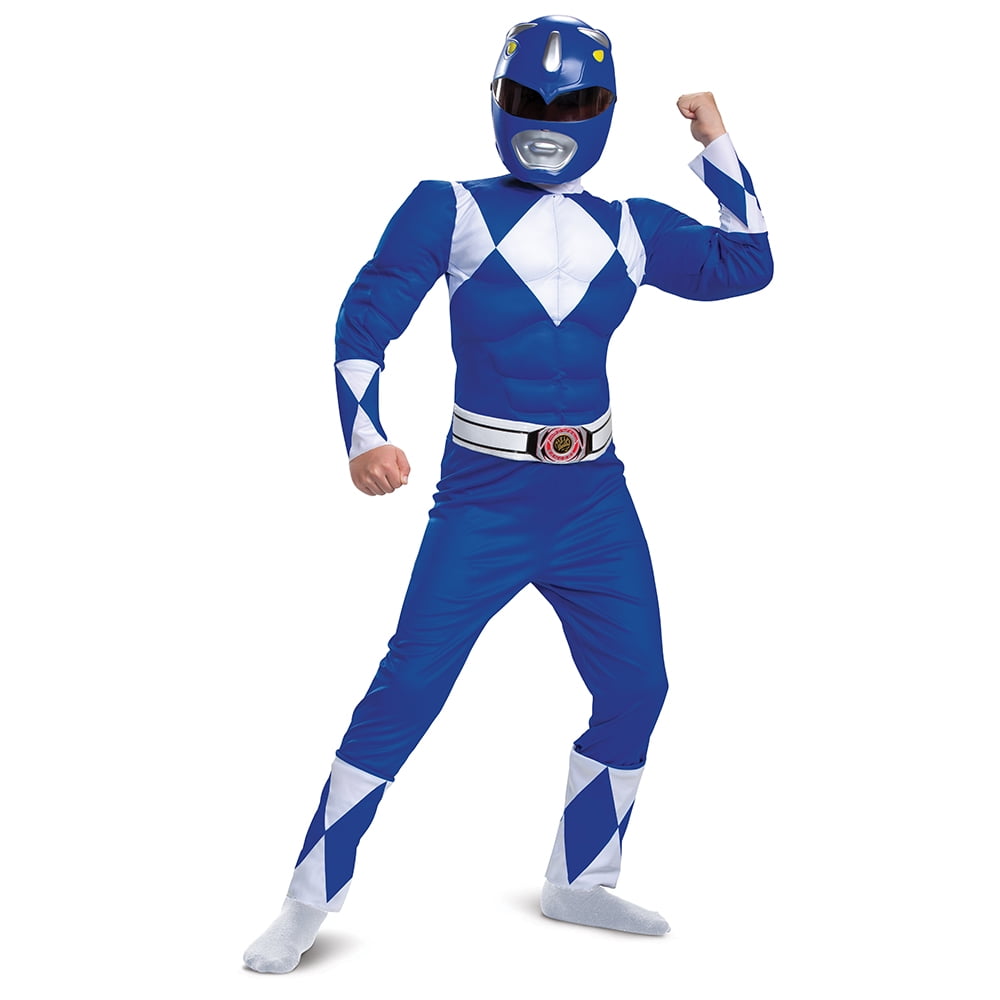 Power Rangers - Mighty Morphin Blue Ranger Halloween Costume for Children, Boys Size XS (4/5), by Disguise