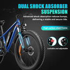 AMYET 26 x 4 Fat Tire Electric Mountain Bike, 48V 15Ah, 7-Speed - EB26