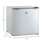 HOMCOM Countertop Upright Mini Freezer, 1.1 Cu.Ft, Gray - 05