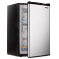 EUHOMY 3.0 Cubic Feet Single Door Compact Upright Freezer, Silver - MF-30-Y