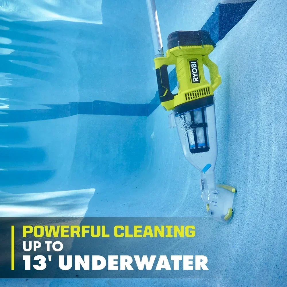 RYOBI 18V ONE+ Handheld Cordless Pool Vacuum Cleaner (Tool Only) with Floor Head