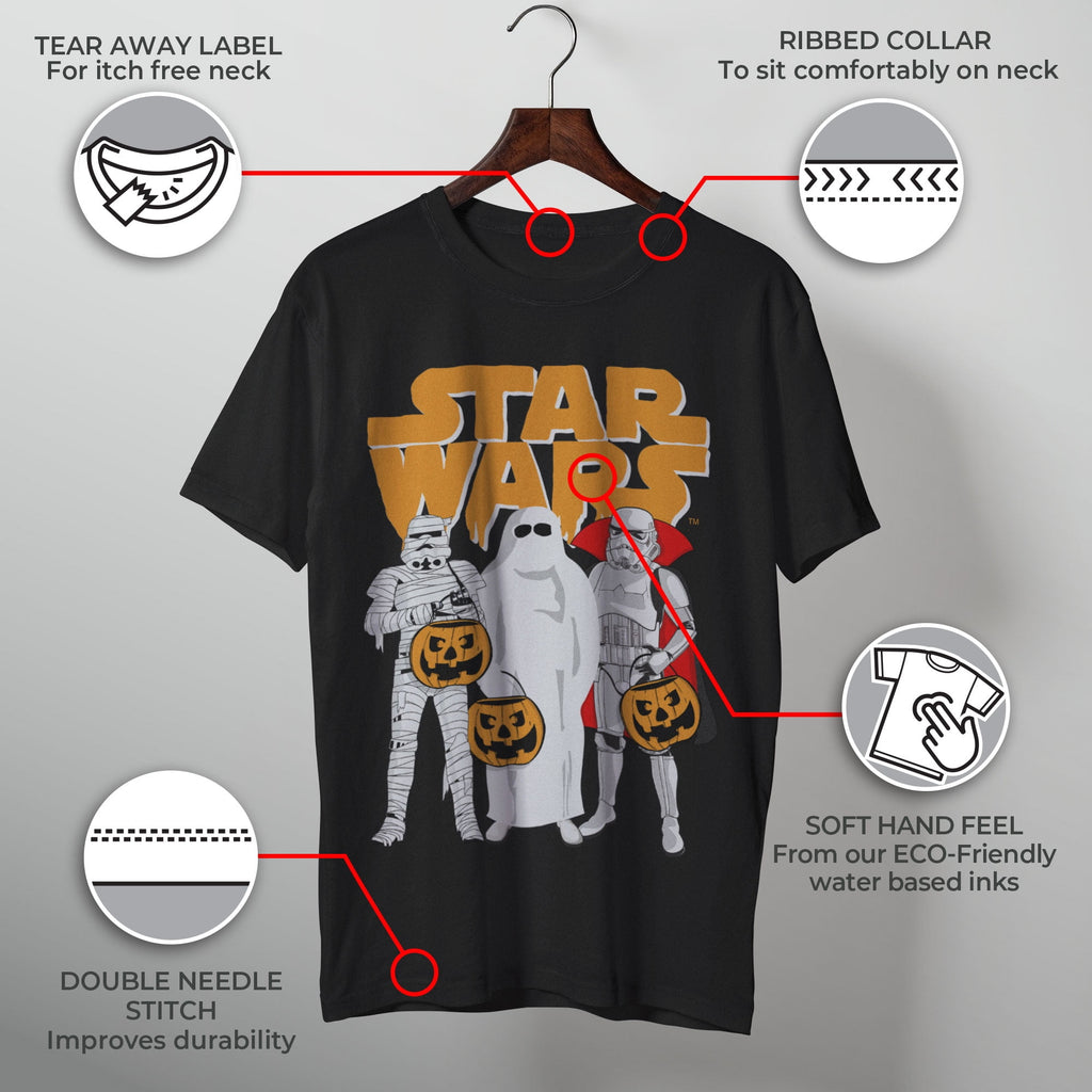 Men's Star Wars Trio Costumes Halloween Logo Tee Color: Black Size: S