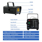 TCFUNDY 500W Fog Machine w/ LED RGB 9IN1 Fogger Smoke Maker with Wireless Remote Controller