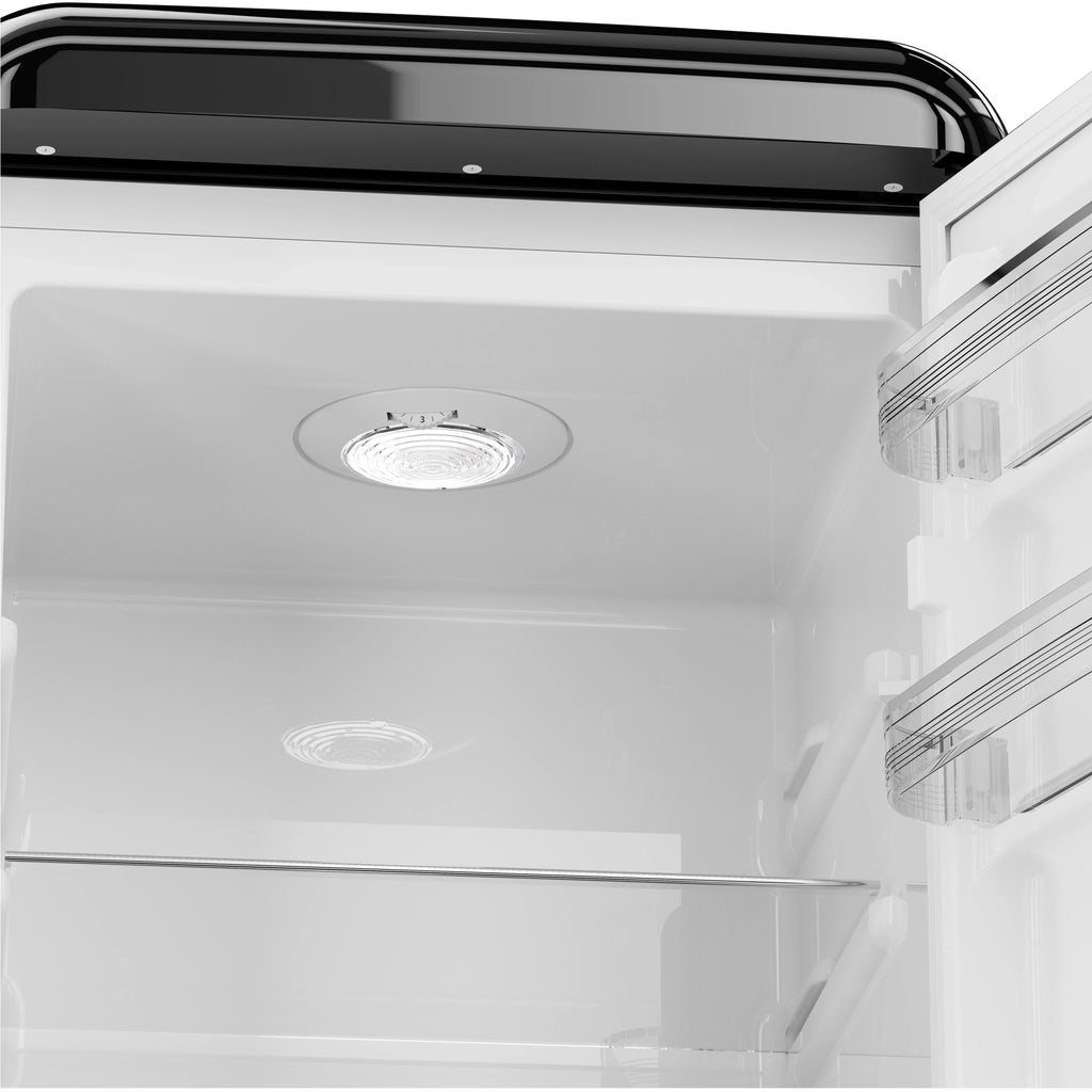 Frigidaire Bottom Mount Retro Refrigerator, 9.0 Cu. Ft., Black