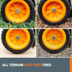 Worx 8-in-1 Aerocart Metal Garden Cart, Wheelbarrow And Dolly, Orange, Black And Silver - WG050
