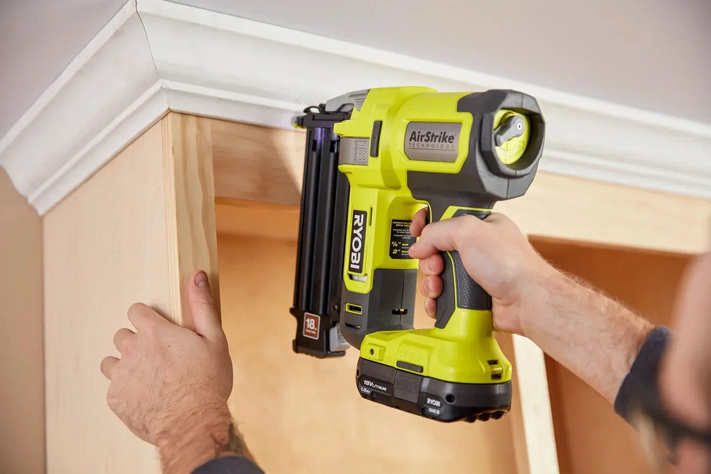 RYOBI 18V ONE+ AirStrike 18GA Brad Nailer Kit - P321 with 4.0 Ah Battery and Charger