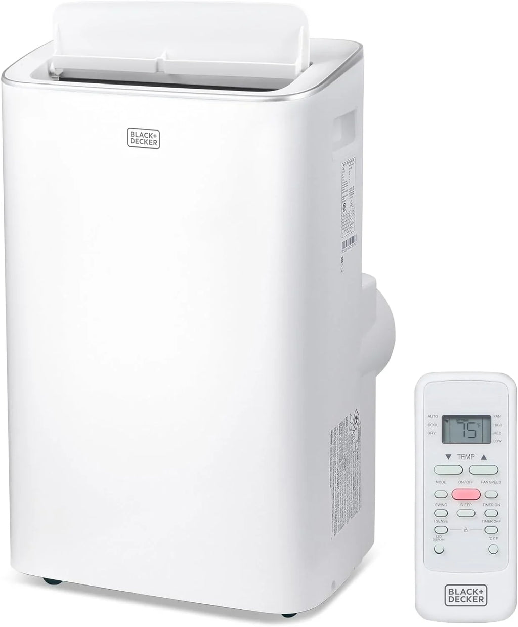 BLACK+DECKER Smart Portable Air Conditioner, 12,000 BTU, Rooms Up To 550 Sq. Ft., White - BPACT08NM