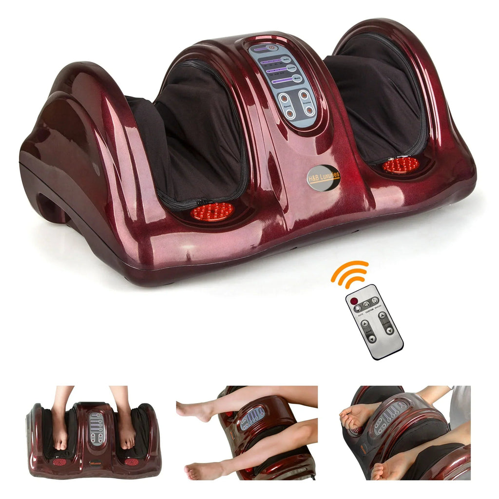 Electric Shiatsu Foot And Calf Massager - Red
