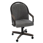 Casual Dining Cushion Swivel-and-Tilt Rolling Caster Chair, 38 Inches H x 24 Inches W x 22 Inches D