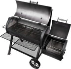 Oklahoma Joe's Longhorn Reverse Flow Smoker - Offset Barrel Design, Heavy-Gauge Steel, Dual Chamber Smoking