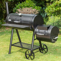 941 Sq. In. Charcoal Grill With Offset Smoker - Black