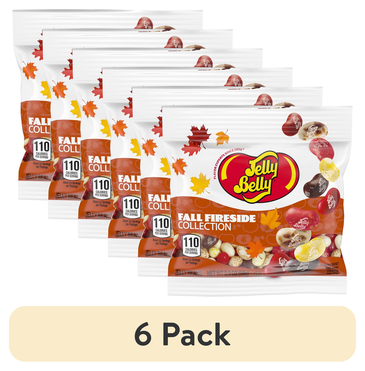Jelly Belly Fall Fireside Jelly Bean Collection - 3.5 oz Bag - Gourmet Autumn Flavor Mix – Seasonal Candy Assortment