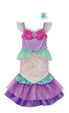 Coral Cutie Mermaid Costume for Toddlers Girls, by Way to Celebrate