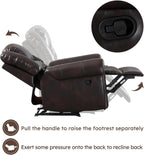 CANMOV Manual Recliner Chair, Nut Brown