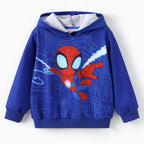 Marvel Spider-Man Boys Hoodies Peter Parker Blue Graphic Pullover Tops Halloween Sweatshirts Toddlers Kids 4-5T