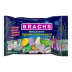 Brach's Mellowcreme Spooky Graveyard Halloween Candy, 4 Flavors and 4 Shapes, 8 oz Bag