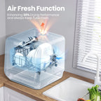 COMFEE' Portable Countertop Dishwasher, 5L Built-In Water Tank, 6 Programs, White - CDC17P0AWB