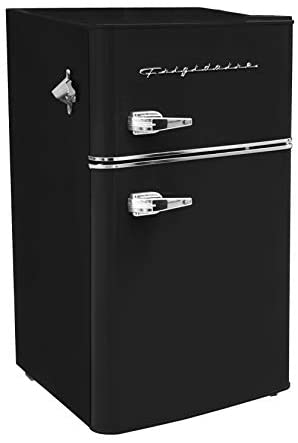 Frigidaire 3.2 Cu Ft Red 2-Door Retro Bar Fridge With Side Bottle Opener - EFR840-RED