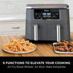 Ninja Foodi 10 QT 6-in-1 DualZone Smart XL Air Fryer, 2 Independent 5 QT Baskets, Grey - DZ550