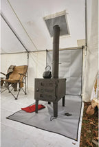 Guide Gear Large Outdoor Wood Burning Stove With Chimney Pipe