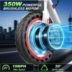 Roinside Electric Scooter, 8.5 in Solid Tires, 350W Motor, Up To 19 MPH, 21-23 Miles - UP12 Plus
