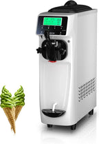 GSEICE Commercial Soft Serve Ice Cream Machine, 3.2 Gallons, Stainless Steel, White - ST16RE-PL